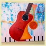 Tableau Guitare et Trompette Musique