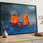 Tableau Nature Morte Théière et Cafetière