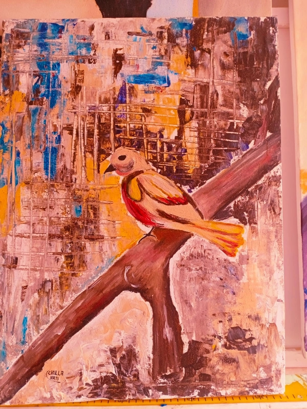 Tableau Oiseau sur Branche
