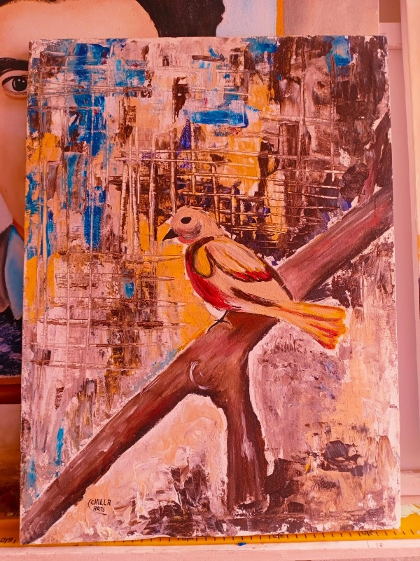 Tableau Oiseau sur Branche