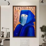 Portrait de Femme Voilée en Bleu