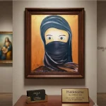 Portrait de Femme Voilée en Noir