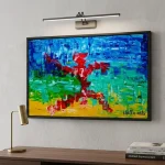 Tableau Abstrait Bleu, Vert et Rouge